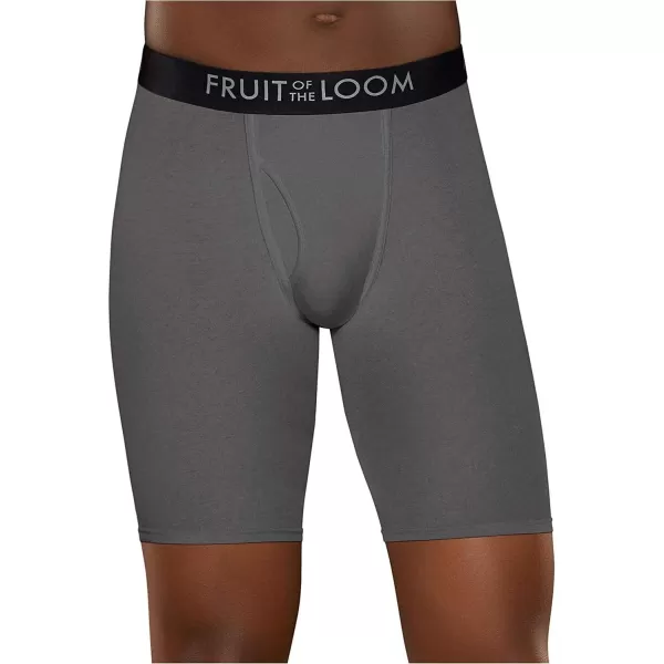 imageFruit of the Loom Mens Breathable Boxer Briefs Moisture Wicking Underwear Assorted Color MultipacksLong Leg  Cotton Mesh  Colors May Vary