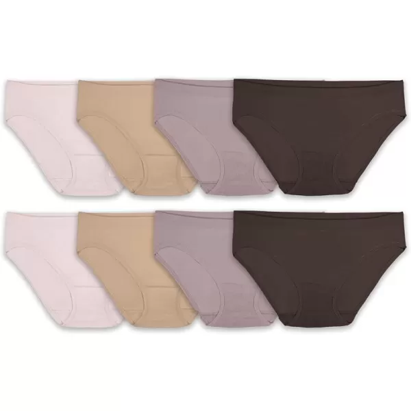 imageFruit of the Loom Womens No Show Seamless Underwear Amazing Stretch ampamp No Panty Lines Available in Plus SizeBikini  8 Pack  Assorted Neutrals