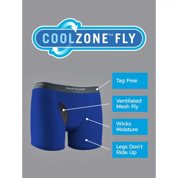 imageFruit of the Loom Boys Boxer Briefs with Coolzone Fly7 Pack  Assorted Colors