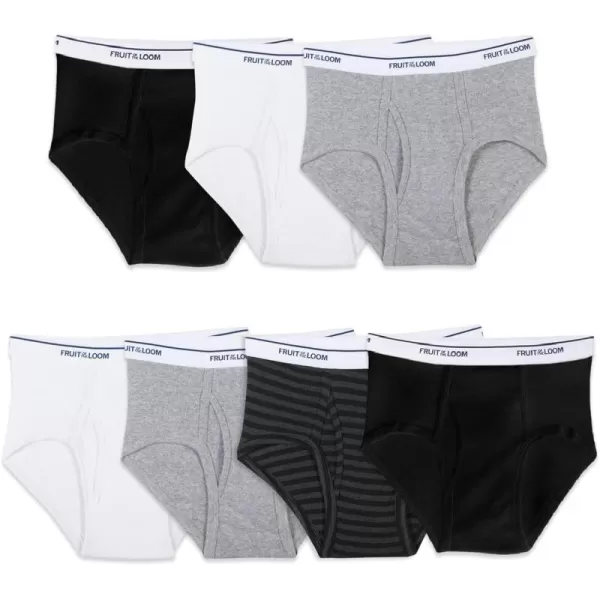 imageFruit of the Loom Boys Tag Free Cotton Briefs Assorted ColorsBoys  7 Pack  StripeSolid