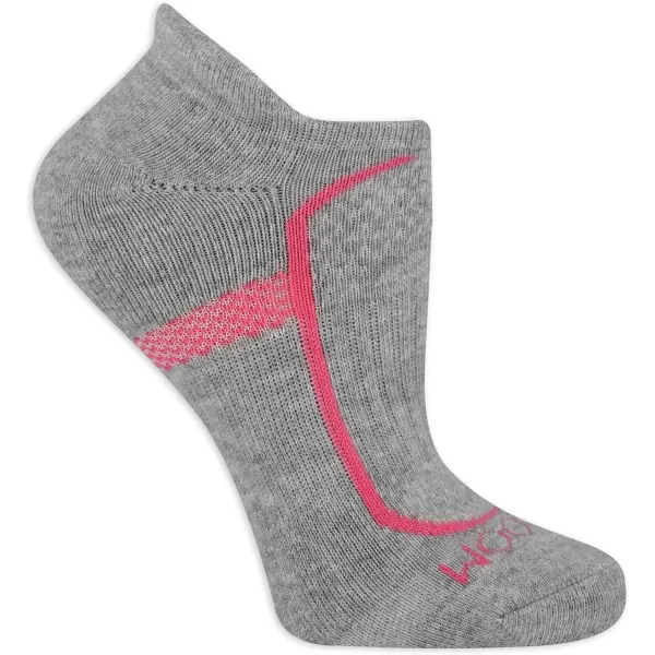 imageFruit of the Loom Women Coolzone No Show with Tab Socks 6 PackGreyWhite Assortment