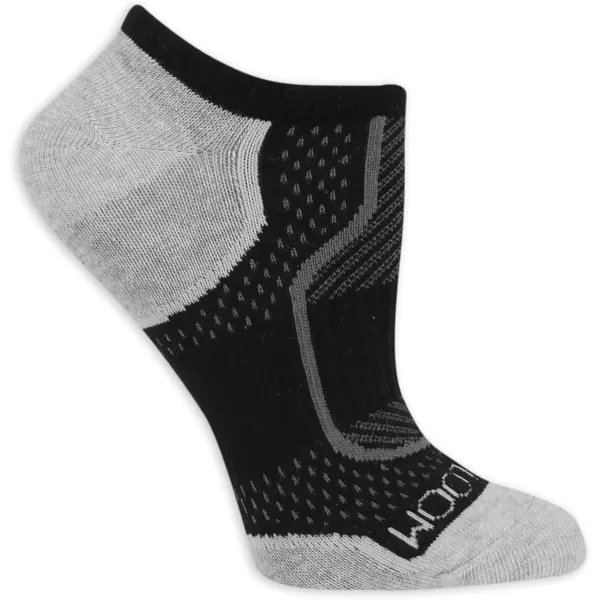 imageFruit of the Loom Women Lightweight Coolzone No Show Socks 6 PackBlackWhite Assortment