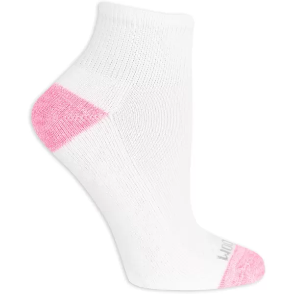 imageFruit of the Loom Womens Everyday Soft Cushioned Ankle Socks 10 PackWhite Assorted