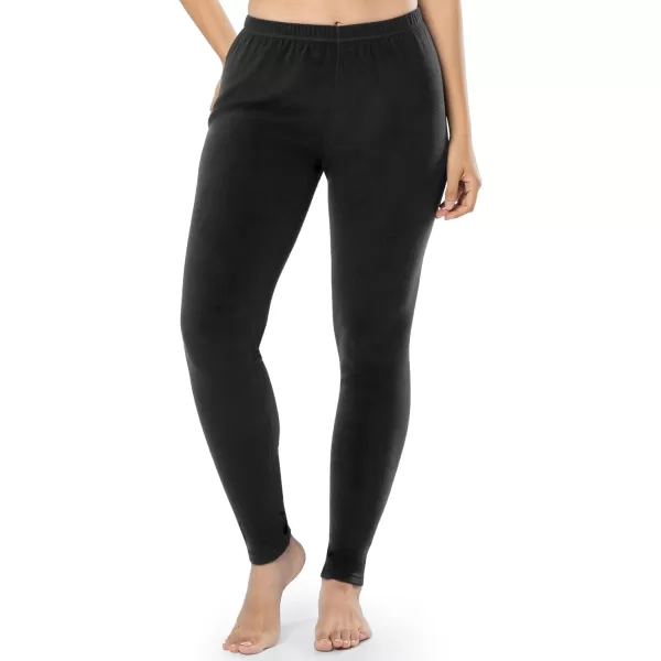 imageFruit of the Loom Womens Stretch Fleece Lined Thermal Long Johns Underwear SetBlack