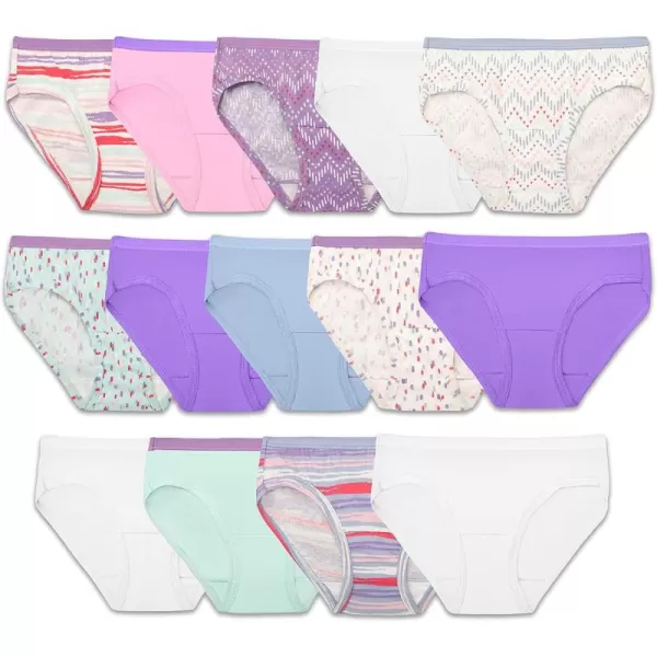 imageFruit of the Loom Girls Cotton Hipster Underwear14 Pack  Fashion Assorted