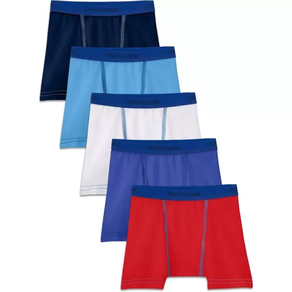 imageFruit of the Loom Toddler Boys 5 Pack Cotton Stretch Boxer BriefsCotton Stretch  5 Pack  Assorted