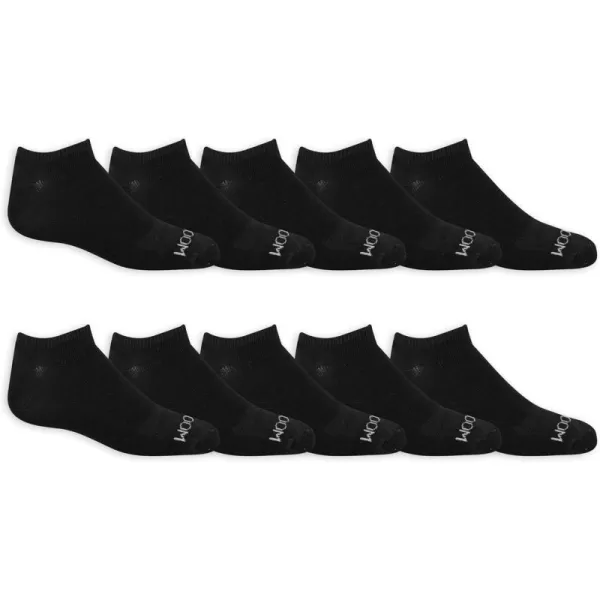 imageFruit of the Loom Women Everyday Soft Cushioned No Show Socks 10 PackBlack