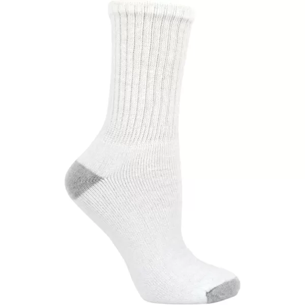 imageFruit of the Loom Womens 6 Pack Core Crew Socks White Shoe Size 812