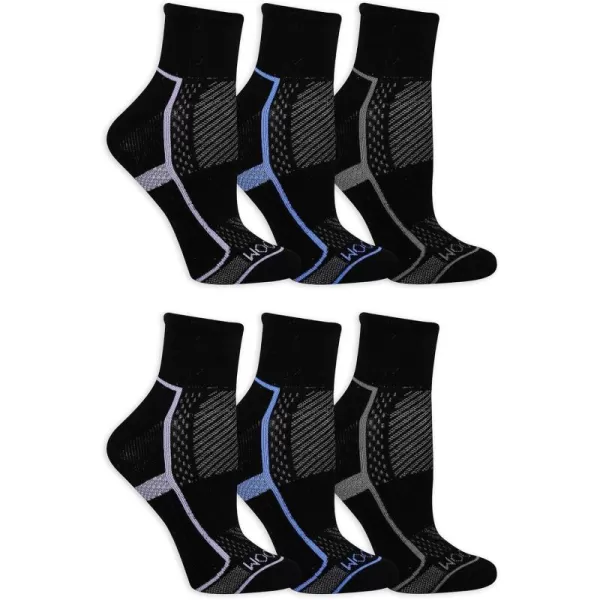 imageFruit of the Loom Womens CoolZone Active Lightweight Cotton Socks BlackBlue BlackGrey BlackLavender BlackGrey BlackBlue BlackLavender 410