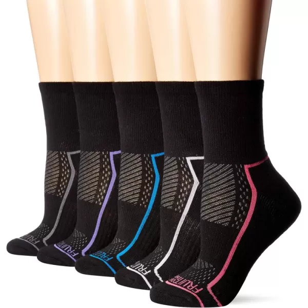 imageFruit of the Loom Womens Coolzone Active Lightweight Cotton SocksBlackColors Assorted