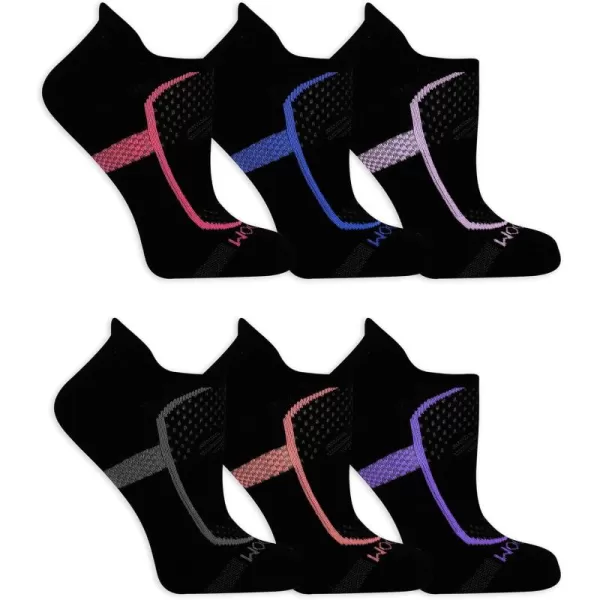 imageFruit of the Loom Womens Coolzone Active Lightweight Cotton SocksBlackPurple  BlackGrey  BlackBlue  BlackSalmon  BlackPink  BlackLavender