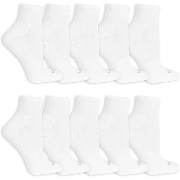 imageFruit of the Loom Womens Everyday Soft Cushioned Ankle Socks 10 PackWhite