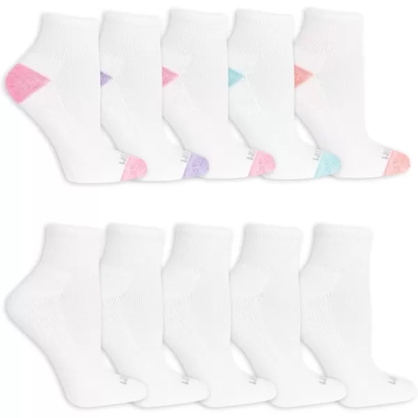 imageFruit of the Loom Womens Everyday Soft Cushioned Ankle Socks 10 PackWhite Assorted 2