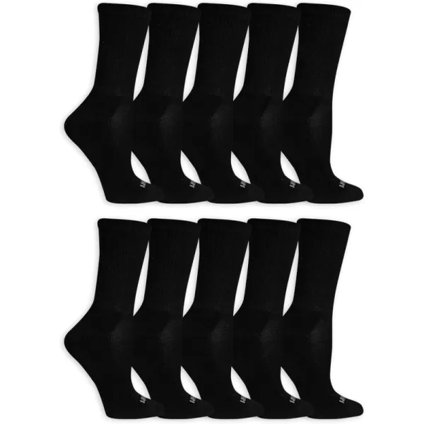 imageFruit of the Loom Womens Everyday Soft Cushioned Socks10 Pair PacksBlack 10 Pack