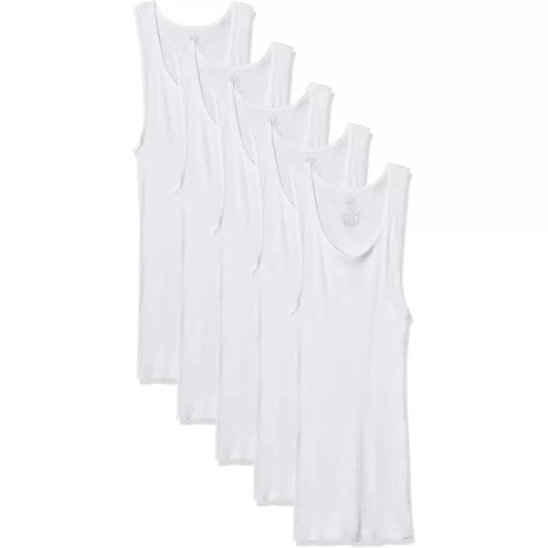 imageFruit of the Loom boys Eversoft Cotton Undershirts T Shirts ampamp Tank TopsToddler  5 Pack  White