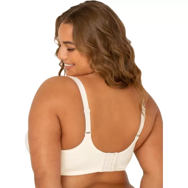 imageFit For Me By Fruit of the Loom Womens Plus Size Cotton Unlined Underwire BraPinchFree Straps  Side and Back SmoothingPristine