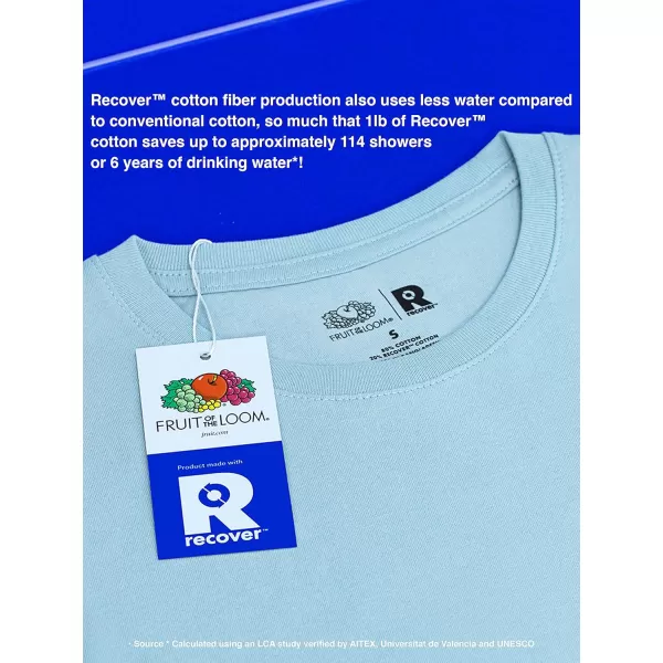 imageFruit of the Loom Recover Cotton TShirt Made with Sustainable Low Impact Recycled Fiber2 Pack  Mars RedGrey Heather