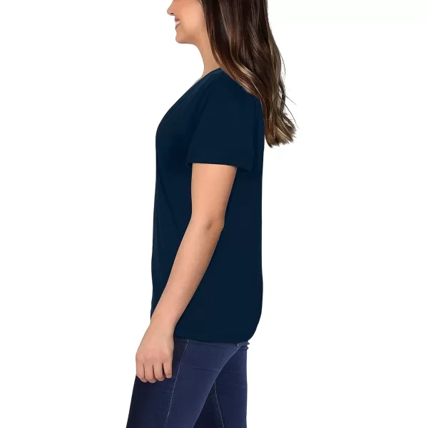 imageFruit of the Loom Womens Crafted Comfort Pima Cotton Short Sleeve TshirtsCrew  Navy