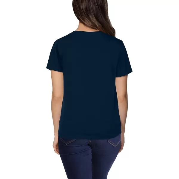 imageFruit of the Loom Womens Crafted Comfort Pima Cotton Short Sleeve TshirtsCrew  Navy