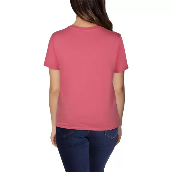 imageFruit of the Loom Womens Crafted Comfort Pima Cotton Short Sleeve TshirtsVneck  Ginger Zinger Pink