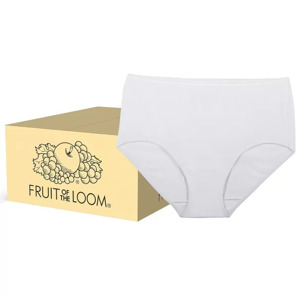 imageFruit of the Loom Womens Eversoft Cotton Brief Underwear Tag Free ampamp Breathable Available in Plus SizeBrief  Cotton  144 Pack  White