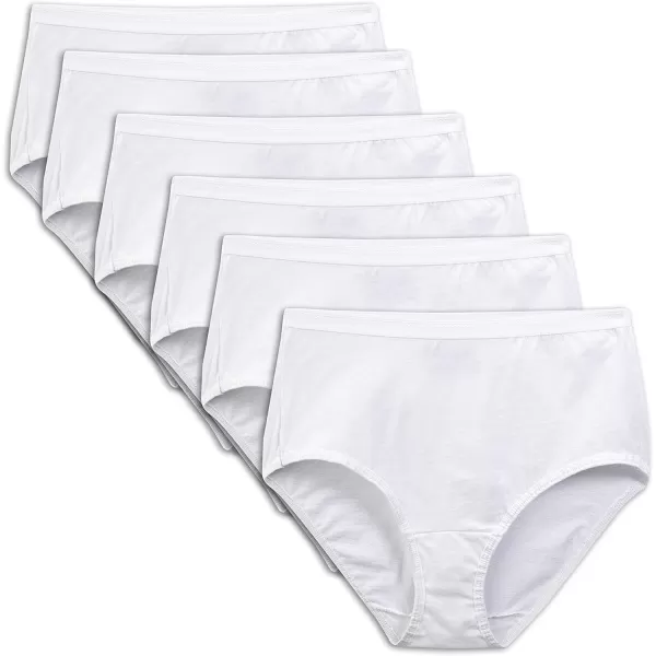 imageFruit of the Loom Womens Eversoft Cotton Brief Underwear Tag Free ampamp Breathable Available in Plus SizeBrief  Cotton  144 Pack  White