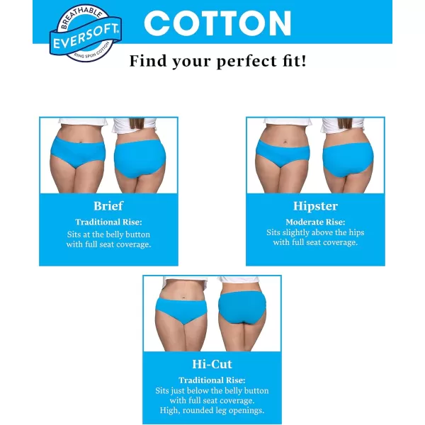 imageFruit of the Loom Womens Eversoft Cotton Brief Underwear Tag Free ampamp Breathable Available in Plus SizePlus Size Brief  Cotton  10 Pack  WhiteGreyNavy