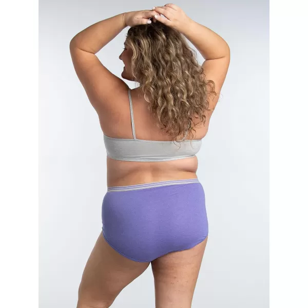 imageFruit of the Loom Womens Eversoft Cotton Brief Underwear Tag Free ampamp Breathable Available in Plus SizePlus Size Brief  Cotton Blend  10 Pack  GreyGreenPink