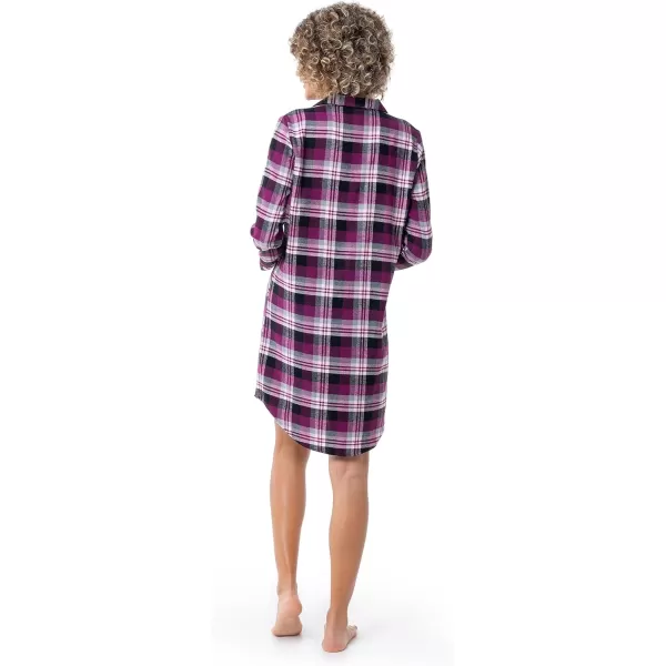 imageFruit of the Loom Womens Flannel Sleep ShirtBerry Plaid