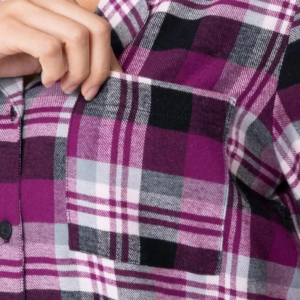 imageFruit of the Loom Womens Flannel Sleep ShirtBerry Plaid