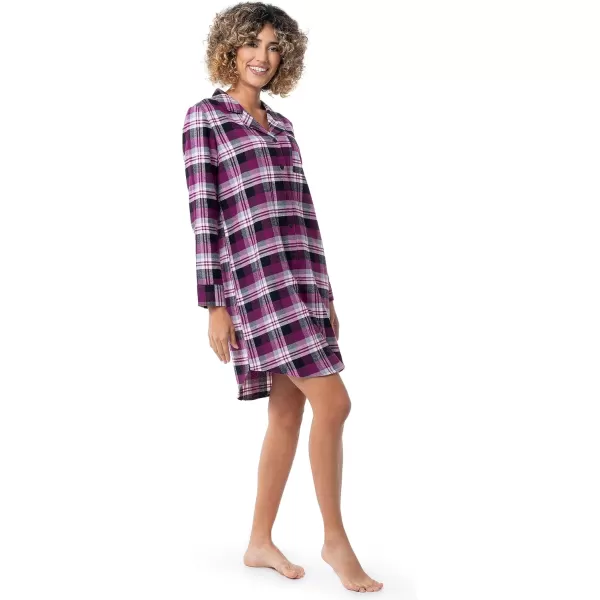 imageFruit of the Loom Womens Flannel Sleep ShirtBerry Plaid