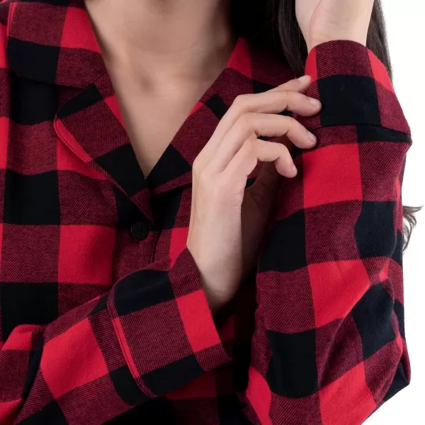 imageFruit of the Loom Womens Flannel Sleep ShirtBuffalo Check