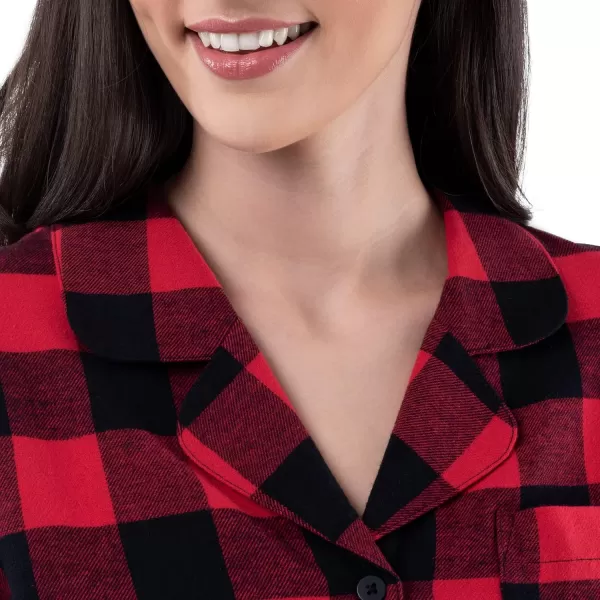 imageFruit of the Loom Womens Flannel Sleep ShirtBuffalo Check