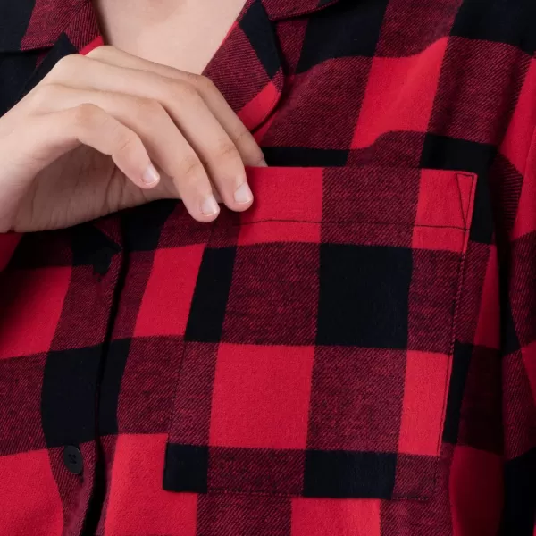 imageFruit of the Loom Womens Flannel Sleep ShirtBuffalo Check