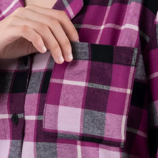 imageFruit of the Loom Womens Flannel Sleep ShirtPlaid