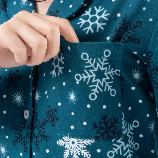 imageFruit of the Loom Womens Flannel Sleep ShirtSnowflake