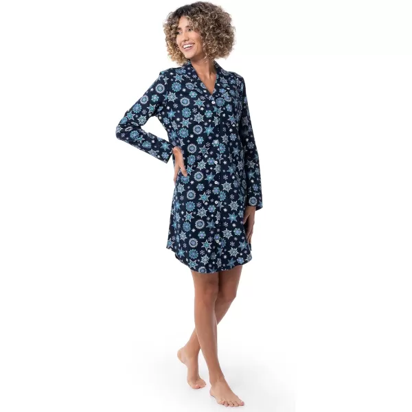 imageFruit of the Loom Womens Flannel Sleep ShirtStarflake