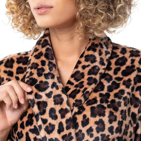 imageFruit of the Loom Womens Fleece RobeBrown Cheetah