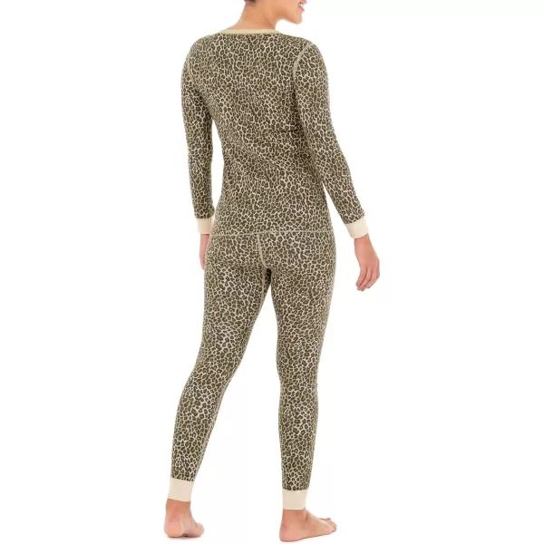 imageFruit of the Loom Womens Micro Waffle Premium Thermal SetAnimal Print