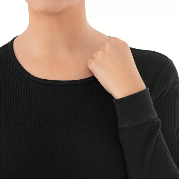 imageFruit of the Loom Womens Micro Waffle Premium Thermal SetBlack