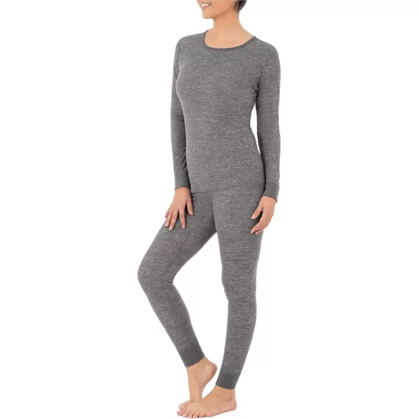 imageFruit of the Loom Womens Micro Waffle Premium Thermal SetSmoke Heather