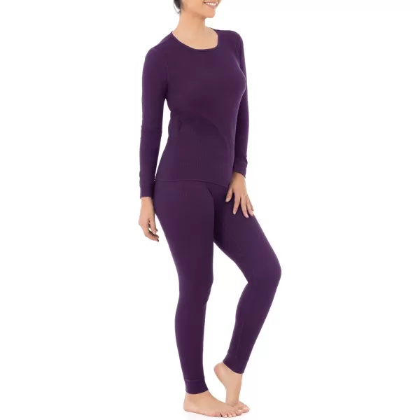 imageFruit of the Loom Womens Micro Waffle Premium Thermal SetViolet