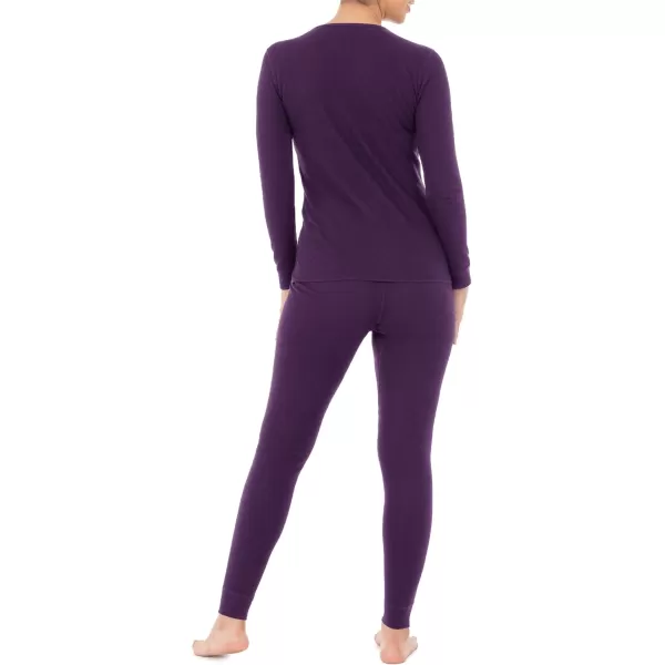 imageFruit of the Loom Womens Micro Waffle Premium Thermal SetViolet