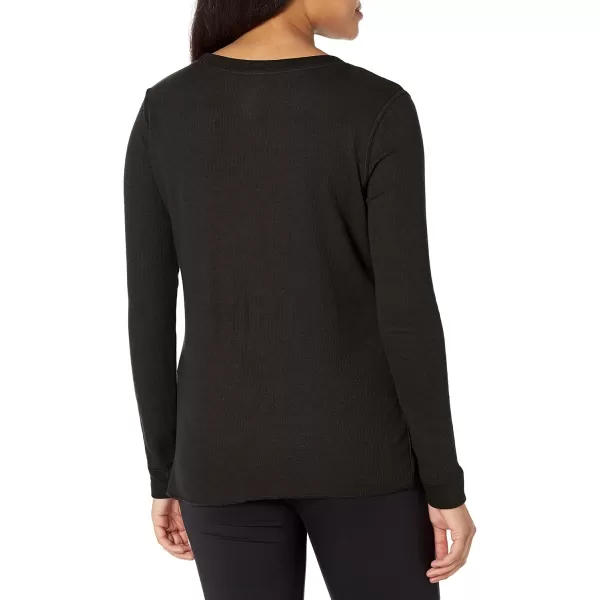 imageFruit of the Loom Womens Micro Waffle Premium Thermal Underwear Tee ShirtBlack