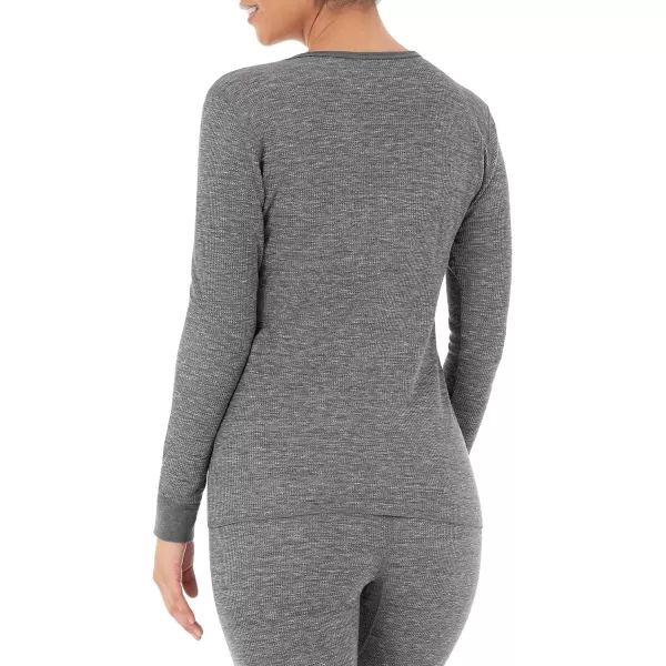 imageFruit of the Loom Womens Micro Waffle Premium Thermal Underwear Tee ShirtSmoke Heather