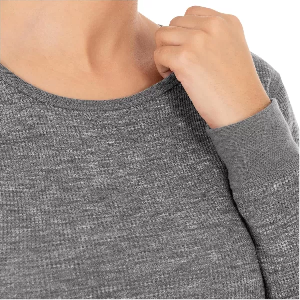 imageFruit of the Loom Womens Micro Waffle Premium Thermal Underwear Tee ShirtSmoke Heather