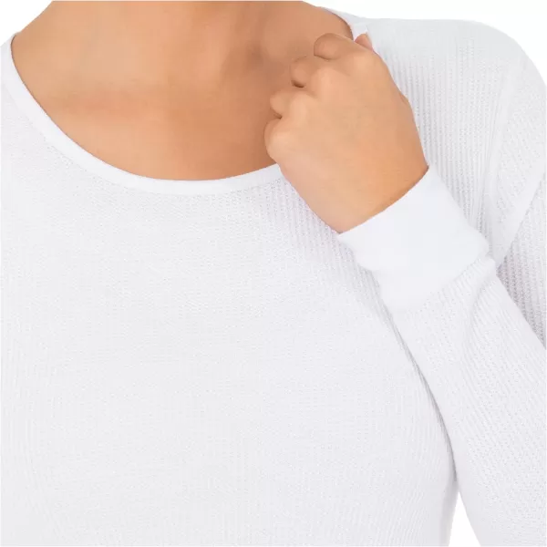 imageFruit of the Loom Womens Micro Waffle Premium Thermal Underwear Tee ShirtWhite