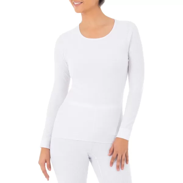 imageFruit of the Loom Womens Micro Waffle Premium Thermal Underwear Tee ShirtWhite