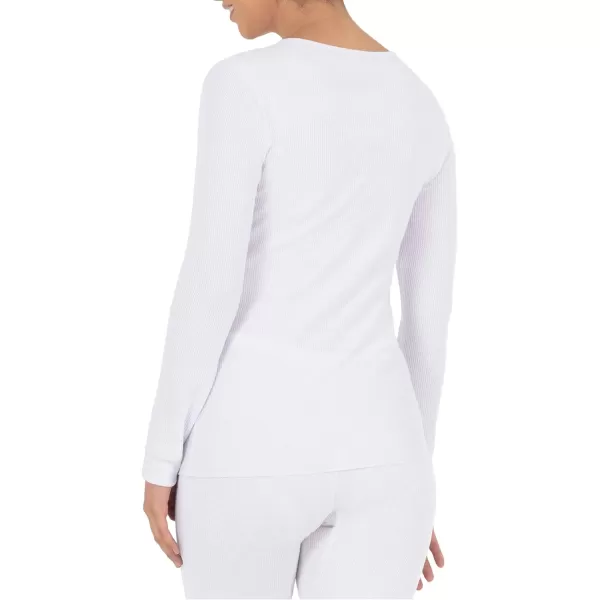 imageFruit of the Loom Womens Micro Waffle Thermal VNeckWhite