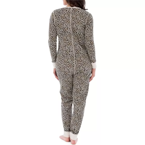 imageFruit of the Loom womens Micro Waffle Premium Thermal Union SuitAnimal Print